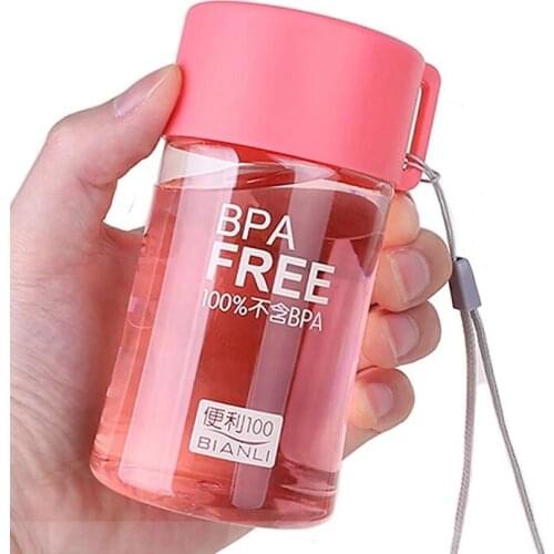 Mini Cute Water Bottle Plastic Water Bottle For Kids Children 150ML Portable Leakproof Colored Water Bottle BPA Free Drink