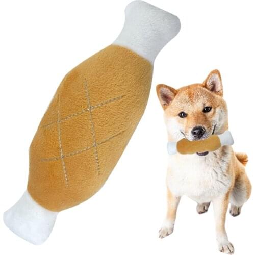 Soft Plush Dog Bone Toy Dog Chew Interactive Toys For Small Large Dogs Plush Bones Squeak Puppy Toys Pet Products Accessories
