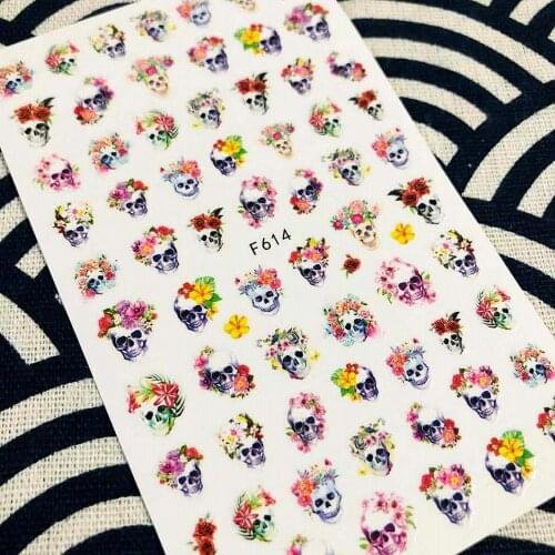 F-614 DESIGNS 3d nail art stickers decal template diy nail tool decorations