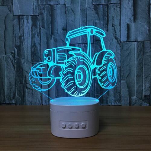 New tractor action figure creative gift acrylic card wireless Bluetooth speaker LED light Send boyfriend send lover parents Z90