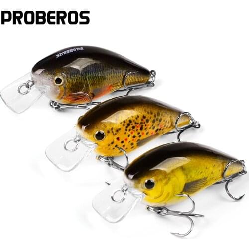 PROBEROS Brand Fishing lure 6pcs/lot 3"-7.6cm/12.75g-0.45oz Crankbait 6 Colors Fishing Tackle 6# Hook Fishing Baits