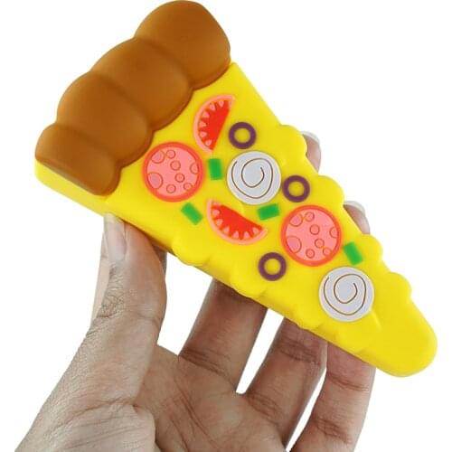 Cute Pizza Silicone Herb Pipe Silicone Hand Pipe with Glass Bowl for Tobacco Cigarette for Girls