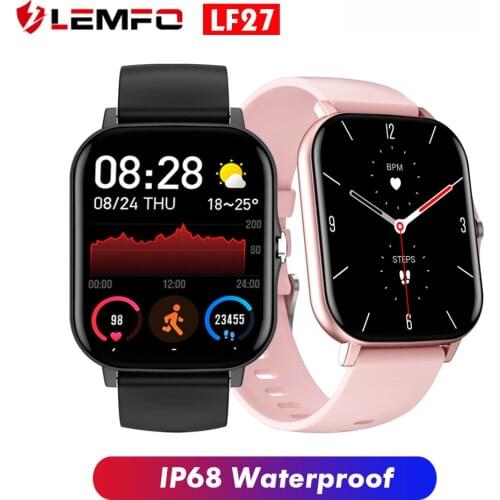 LEMFO LF27 Smart Watch Men Women IP68 Waterproof Sports Watch Menstrual Cycle Sleep/Heart Rate/Blood Pressure Monitor Smartwatch