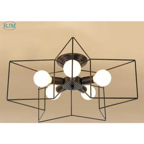Modern Personality Creative Star Ceiling Lamp Simple Ceiling Light for Living Room Bedroom Bar Cafe Home Lighting Fixtures Decor