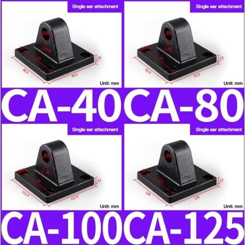 Pneumatic Accessories SC type standard cylinder CA single ear fixed seat bracket CA32/CA40/CA50/CA63/CA80/CA100/CA125 bore