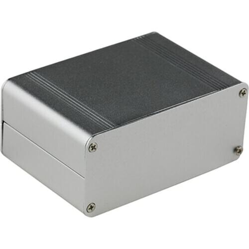 Superbat 1.51"*3.45"*2.25" Silver Extruded Aluminum Box Electronics Instrument Amplifier PCB Enclosure Case DIY 38.4*87.9*57.2mm