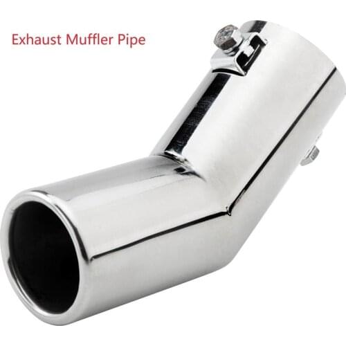 51mm Universal Exhaust System End Pipe Stainless Steel Car Exhaust Pipe Single Round Bending Muffler Tip for Mitsubishi Mazad