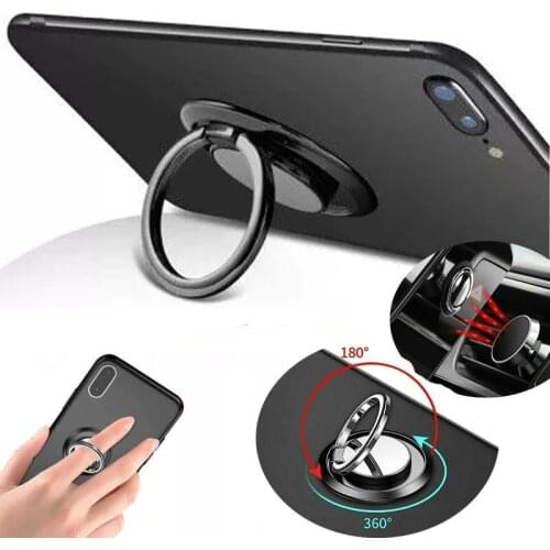 Universal Finger Ring Holder Stand Grip 360 Degree Rotating for Mobile Phone Car Magnetic Mount Phone Back Sticker Pad Bracket