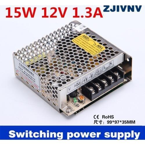 High quality 15w 12v 1.3A Single output switch mode power supply led driver 12v dc power supply China smps (type: s-15-12)