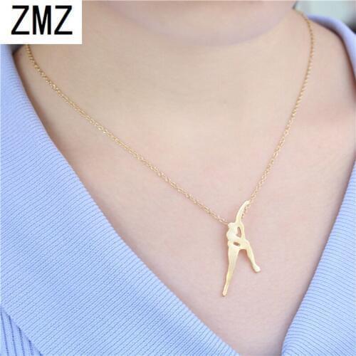 ZMZ 10pcs/lot 2018 Europe/US popular minimalist skater boy pendant link chain creative cute outdoor sports jewelry necklace