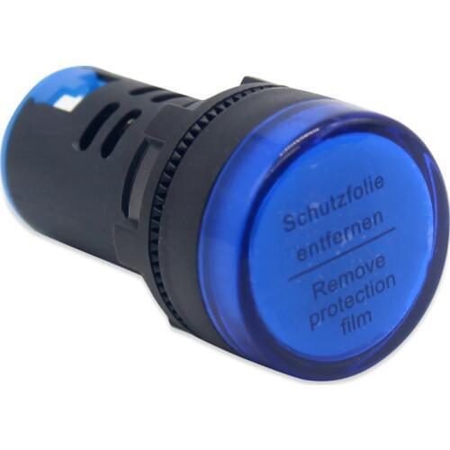 10pcs 12V 24V 110V 220V 380V 22mm Panel Mount LED Power Indicator Pilot Signal Light Lamp AD16-22 Red Blue White Green Yellow