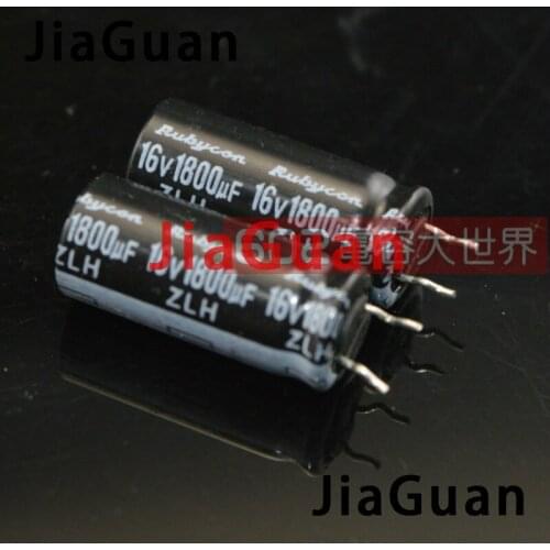20PCS NEW RUBYCON ZLH 16V1800UF 10x23mm 105 degrees 1800UF/16V high frequency low resistance and long life zlh 1800UF 16V