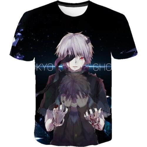 2021 Summer Style Anime Cartoon Tokyo Ghoul 3D T-Shirt Men Women Kids O-neck Unisex Streetwear Tops Fashion Casual Clothing