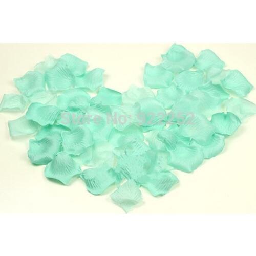 4.5*5cm,1500pieces/lot bulk artificial silk rose petals in Tiffany Blue for weddings,petal basket,bedroom decor flowers