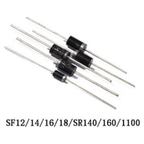 Free shipping 100PCS Hot Sale New Rectifier Diode 1A 600V DO-41 SF18