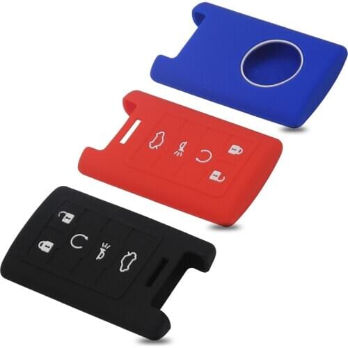 Bilchave 5 Buttons Remote Car Key Case Silicone Cover Protect Fob For Cadillac SLS CTS ATS CTS SRX XT Seville Escalade