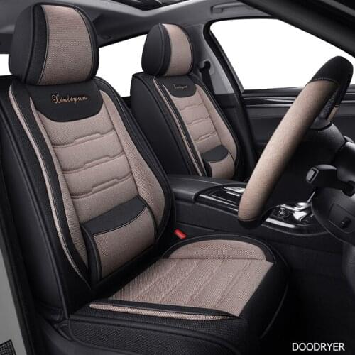DOODRYER flax car seat covers For Hyundai IX35 IX25 Sonata Santafe Tucson ELANTRA Accent i20 i30 i40 automobiles accessories