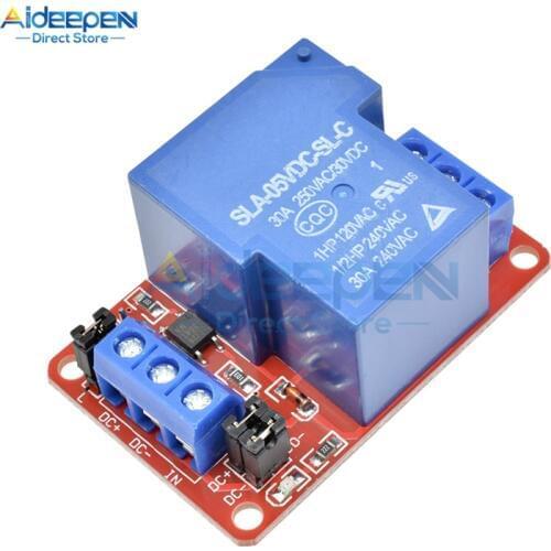 DC 5V 12V 24V 30A 1 Channel Relay Module With Optocoupler High / Low Level Trigger Relay High Power For Arduino