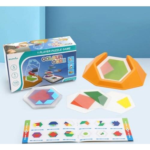 Preschool Color Code Games Logic Jigsaws for Kids Figure Cognition Spatial Thinking Educational Toy Learning Skills