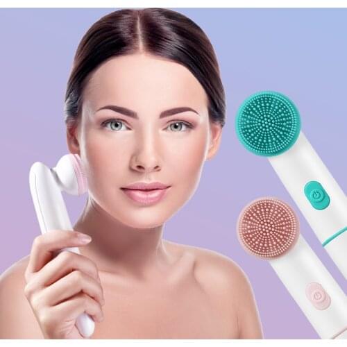 Electric Rotating Cleaning Brush The Silicone Rotating Facial Spa System Can Deeply Clean the Skin and Blackhead Facial Brush