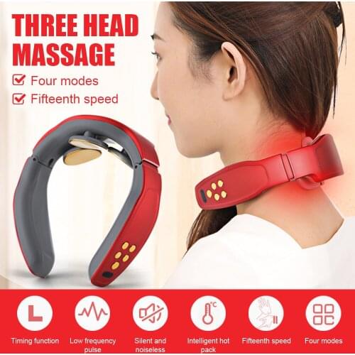 Electric Neck Massager And Pulse Back 6 Modes Power Control Far Infrared Heating Pain Relief Tool Health Care Relaxation Machine