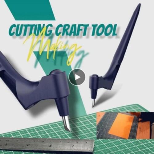 DIY Art Cutting Tool With 3 Heads Craft Cutting Kinfe With 360 Stainless Steel Rotating Blade Cutter Paper Knife Accessories New