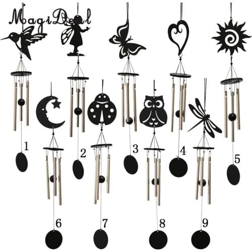 MagiDeal 9 Styles 3-Tube Metal Lucky Bell Oriental Hanging Wind Chime Feng Shui Decor-Fortune Bells