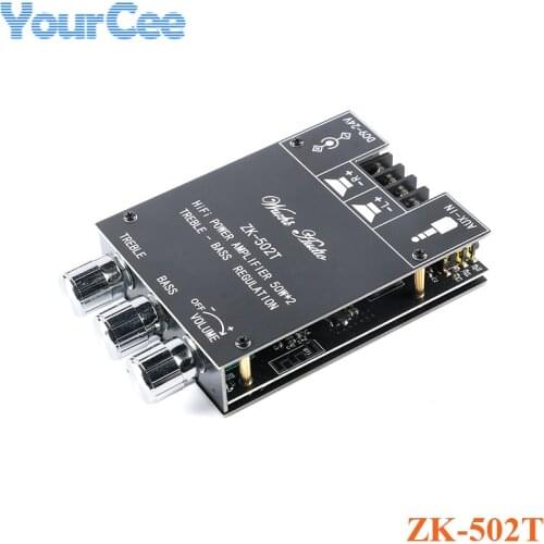 MINI 50Wx2 Wireless Wifi Audio Digital Power Amplifier Stereo Board Module Bluetooth-compatible Amp Amplificador ZK-502L