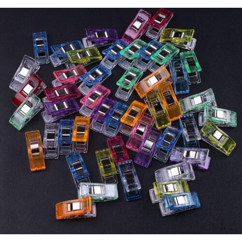 10Pcs/lots Tape Bias Maker Job Foot Case Supplies Plastic Clip DIY Craft Tools Crochet Sewing Kit Fabric Knitting Accessories E
