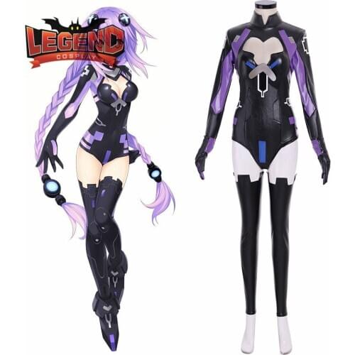 Hyperdimension Neptunia Neptune Purple Heart Cosplay Costume sexy bodysuit custom made