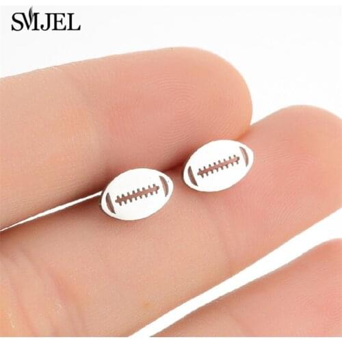 New Fashion Football Earrings 2021 Women Baseball Basketball Volleyball Earring Sports Fans Club Jewelry Best Gift for Boys