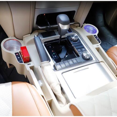 Heating Cooling Car Seat Organizer Crevice Storage Box Car Organizer Gap Slit Filler Holder For Toyota Land Cruiser 200 08-2019
