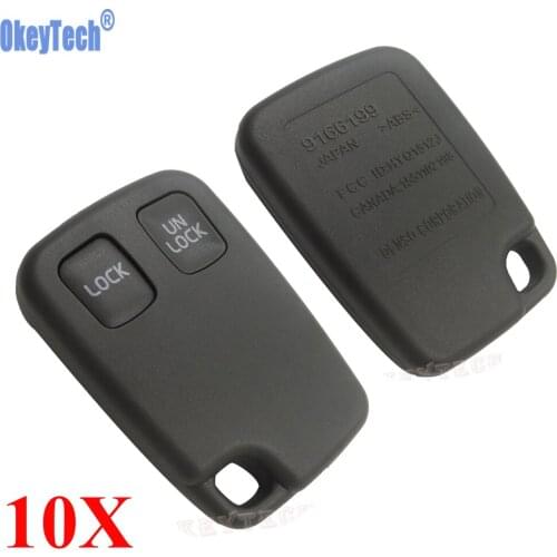 OkeyTech 10PCS/LOT 2 Buttons Remote Keyless Car Styling Key Case Shell Fob for VOLVO S40 S60 S70 S80 S90 V40 V70 V90 XC70 XC90