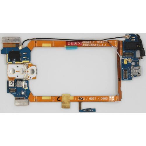 Oudini For LG G2 D802 Dock connector charger port USB flex cable Headphone Jack Microphone Power on/off Button D802 USB cable