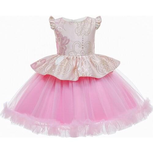 Princess Wedding Kids Girl Dress 2021 Children Lace Embroidery Party Elegant Dresses For Girls 4-11 Years Clothing
