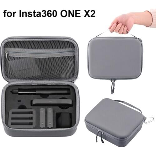 Portable Handbag Carrying Case for Insta360 ONE X2 Panoramic Camera Accessories Storage Bag Dual Zipper Shockproof Box Suitcase