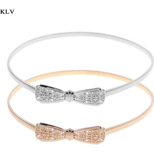 Waist Belt Metal Buckle Bowknot Women Dress Decoration Skinny Fashion Waistband