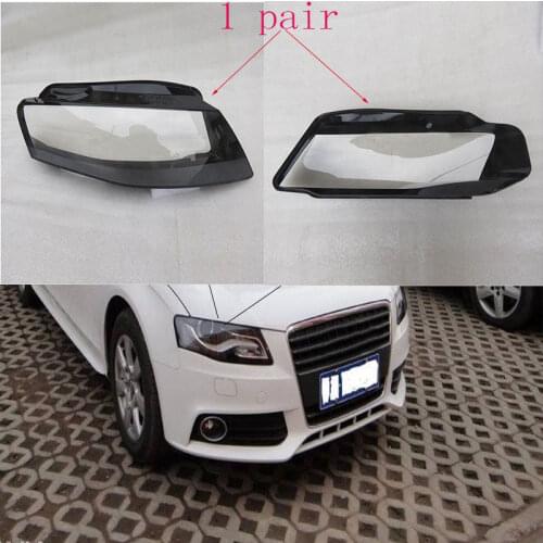Front headlights headlights glass mask lamp cover transparent shell lamp masks For Audi A4 B8 2008-2012