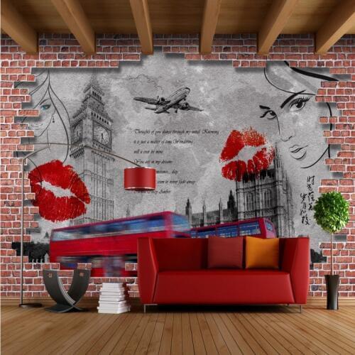 Dropship Colomac Custom Photo Wallpaper Nostalgic English Love Poetry Waterproof Wallpaper Wall Paper Mural 3d Papier Peint