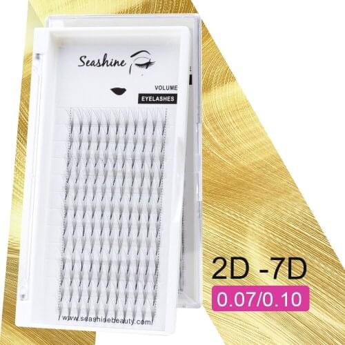 Seashine Premade Volume Fans Lash Extension Made Volume fans Faux Mink Premade Russian Volume Eyelash Extension Supplies
