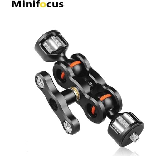 Articulating Magic Arm Monitor Mount with 1/4'' Double Ballheads for Camera Video Cage DSLR Field Monitor Lights Audio Recorders