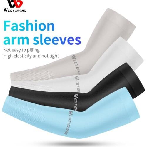 WEST BIKING Sport Arm Sleeves Summer Breathable Quick Dry UV Sun Protection Arm Warmers Men Women Fitness Fishing Cycling Cover
