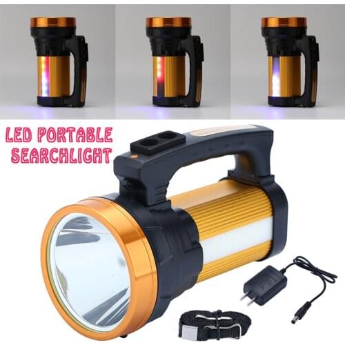 LED Handheld Spotlight Outdoor Travel Portable Lighting Rechargeable Camping Hunting Flashlight Spot Light