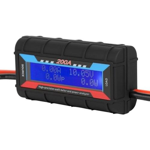 Watt Meter And Power Analyzer Digital LCD DC 60V 200A High Precision Watt Meter Measure Power And Energy Consumption