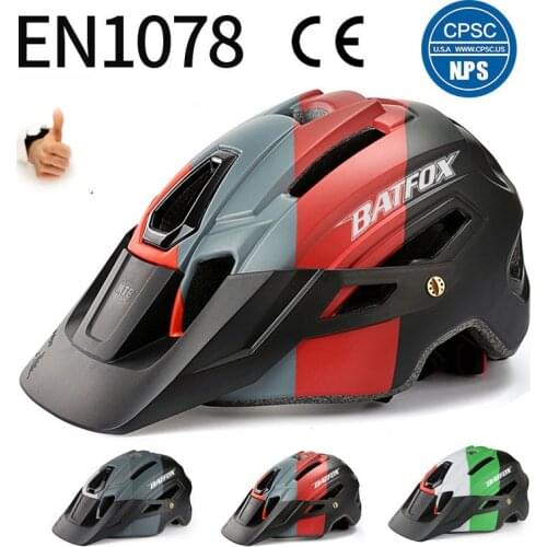 BATFOX Cycling Helmet Road Mountain Bike Helmet 2021 Breathable Outdoor Sports Kask Fox Capacete Ciclismo Casco Bicicleta Hombre