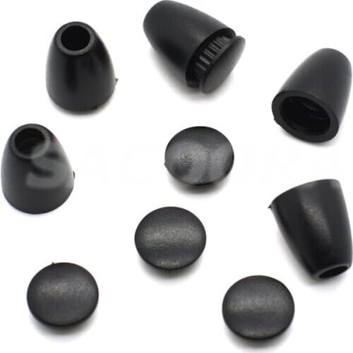 50pcs/pack 1/8"(3mm)Plastic Bell Stopper With Lid Cap Cord Ends For Garment Accessories