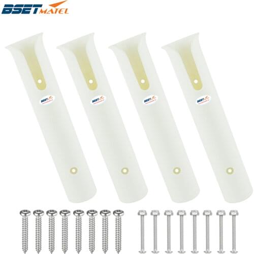 4 PCS white ABS Plastic Fishing Rod racks Holder Portable Fishing Rod Spinning Durable Pole Tube Mount Bracket Socket Rack