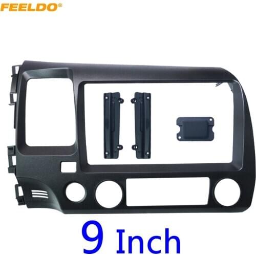 FEELDO Car Audio Radio 2Din Fascia Frame Adapter For Honda Civic 06-11 9" Big Screen DVD Player Fitting Panel Frame Kit #HQ6430