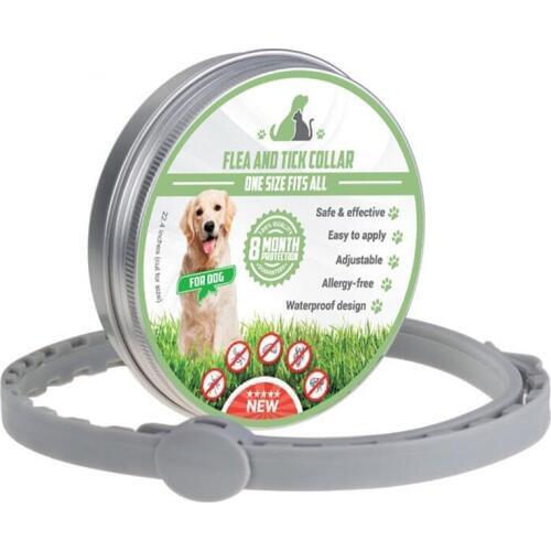 Safe&Effective Dog Collar Insect-Resistant Kill Fleas Ticks Lices Larvae Mosquitos Neck Strap Belt For Small&Big Pets Dogs Cats