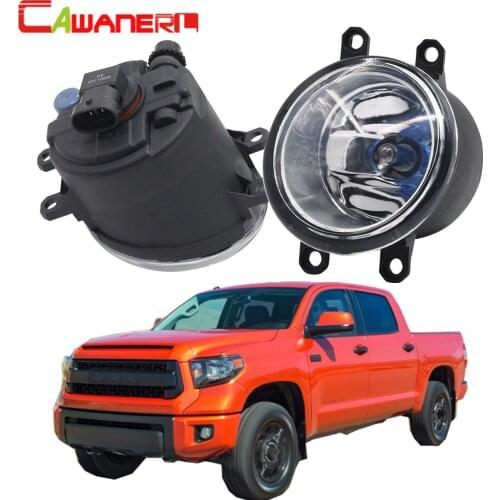 Cawanerl For 2014-2016 Toyota Tundra 100W Car Halogen Fog Light DRL Daytime Running Lamp Warm White 12V High Power 2 Pieces